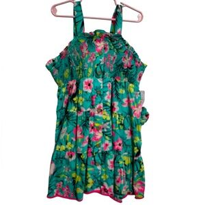 🌺  2 Pc Tommy Bahama Kids Floral Dress + Matching hair scrunchie  Size 5 | NWT